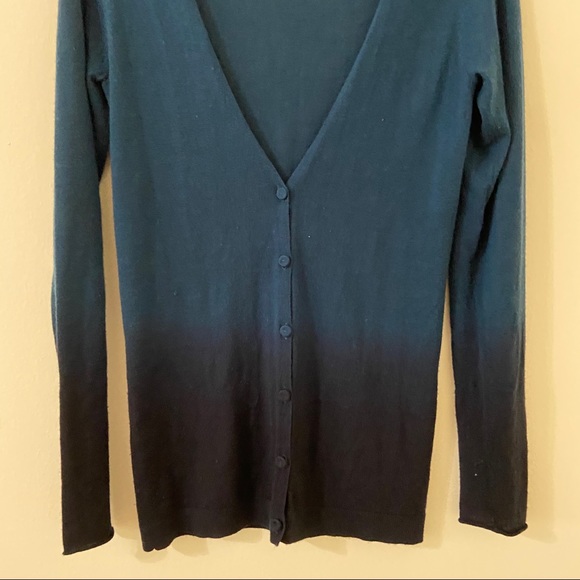 Theory 100% Cashmere Blue Ombré Cardigan - Picture 2 of 6